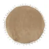 Mats pads geweven ronde boho placemats katoen linnen placemat met pompom bal neutrale rustieke tablemats voor kerstcadeau