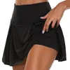 Shorts pour femme Femmes Sports de course pour femmes Double couche Jupe divisée Séchage rapide Yoga Fitness Jupes Pantalons Sweat