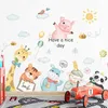 8 Stijlen Cartoon Muurstickers voor Kinderkamer Babykamer Kinderdagverblijf Eco-vriendelijke Vinyl Muurstickers Verwijderbare Muurschilderingen Home Decor 210929