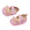 First Walkers Dzieci Casual Shoes Baby Girls Bowknot Fine Flash Buty Soft Walking Princess 2021 Sandal Fille