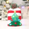 LED Chapéu de Natal Camisola de malha Beanie Christmas Light Up Knitte Presente Para Crianças Xmas Ano Novo Outono e Inverno Decorações