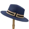 Stingy Brim Hats 2021 6 Color Summer Women Men Straw Sun Hat With Wide Panama For Beach Fedora Jazz Size 5658CM A0154XSJ5397682