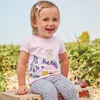 Hoppmätare Märke TEE TOPS FÖR BABY Girls Kläder Djur Applique Stripe Barn T-shirts Tee för sommaren 210529