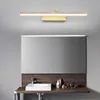 Vägglampor 110/240V L40cm 60 cm 80 cm Modern konstdekor Led Badrumspegel Ljus Borstad Gold Make Up Lamp Washroom toalettbelysning