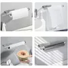 Carta da carta igienica 30cm Autoadesivo Autoadesivo A Parete in acciaio Roll Stand Roll Stand Supporto Cucina Tissue Organizer K2P8