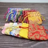 10pcs Mini Cute Chinese style New year Gift Bags Party Favor Silk Brocade Drawstring Packaging Pouches Handmade Sachet Satin Jewelry Pouch 8x8cm