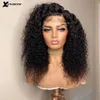 Brazylijskie 13x4 koronkowe frontalne ludzkie włosy z Baby 250 Gęstość Kinky Curly 4x4 5x5 Zamknięcie podstawy dla kobiet 2106304246715