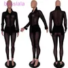 Mulheres Mesh Tracksuits Sexy Sheer Sweatsuit Sports Jogger Ternos de Manga Longa + Leggings Clubwear Outono Outono Duas Roupas