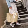 Borse per la spesa New Bohemian Summer Straw Women Large Capacity Ladies Beach Vacation tessuta per donna Casual Tote220307