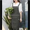 Aprons Textiles & Gardenwaterproof Flower Shop Coffee Business Home Cleaning Apron For And Women Barber Men Kitchen Garden Drop Delivery 2021