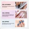 Nail Art Kits Akrylkit Alla för Manikyr Verktyg Pulver Vätska Glitter Nails Tillbehör Professionals