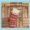 Fournitures de fête festives, bas de noël tricotés en Jacquard, décoration d'arbre de noël, chaussettes cadeaux suspendues pour père noël