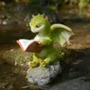 Collection de tous les jours Miniature Fairy Garden et Terrarium Mini Dragon Rex The Green Dragon Collectible Fantasy Figurine 210727