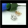 Silverton Clear Crystal Liten Crown Pin Brosch Mycket s￶t legering Kvinnor Krage Pins Wedding Bridal Jewelry Accessories Gift 5seob V4wxl