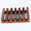 Natural Wooden Carbonized Soap Dish Bamboo Tray Holder Storage Soaps Drain Rack Box Container for Bath Shower Plate Bathroom