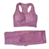 2-teiliges Yoga-Set für Damen, Trainingsanzug, Workout, Fitnessstudio, Anzug, Fitnyoga-Kleidung, Push-up-Sport-BH + Leggings-Sets, X0629