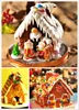 150pcs 15*15*18cm Transparent Gingerbread House Package Cookie Cake Candy Chocolate Box Wedding Favors Boxes For Apple Free DHL