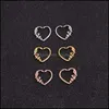 Other Body Jewelry Heart Steel Small Nose Rings Mixed Color Clips Hoop For Women Men Cartilage Piercing Drop Delivery 2021 W9Gbu