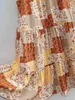 Vintage One Word Collar Sleeveless Sling Women Dress Fashion Holiday Style Flower Print Loose Bow Chic Female Midi Dresses 210507