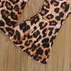 Set di abbigliamento FOCUSNORM 1-6Y Summer Fashion Kids Girls Clothes Lettera stampata a maniche corte T-shirt Leopard Flare Pants