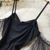 Women Dress Summer Spaghetti Strap Black Dresses Sexy Off Shoulder Bodycon Robe Girls V-Neck Party Vestidos 210519