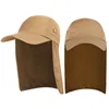 Buitenhoeden UV Bescherming Vishoed Solid kleur Zonnekap met oorhalsflap Cover Camping Wandeling Touring Headwar8489027