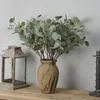 Couronnes de fleurs décoratives feuille artificielle Dollar vert feuilles d'eucalyptus vacances noël pour la maison de fête de mariage