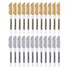 Canetas em gel G92E 12pcs Metal Diy Metal Impermeável Marcador de tinta Gold Silver Silverwork Pen Desenho