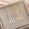 Pendant Necklaces Angel Number 111 222 333 444 555 777 888 999 666 Zircon Jewelry Couple Female Charms Twinkle Pendants Gift