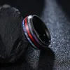 8mm volframkarbid ringband finger imitation opal ringar för kvinnor män mode smycken will och sandy