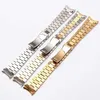 Horlogebanden RVS Armband Geschikt voor Band Week Datum Type Goud Accessoires 20mm Mannelijk Deli22