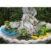 Résine flottant grenouilles Statue créative grenouille Sculpture extérieure étang décoratif maison aquarium jardin décor bureau ornement Y2009226790951