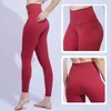 Diseñador Legging Lu Formando Yoga Pantalón Pantalones deportivos Pantalones Mujeres Pantalones Fitness Planchas Ropa Entrenamiento Corriendo Rápido Outwear Outwear Leggings para mujer