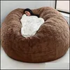 Chair Sashes Textiles Home & Gardenchair Ers D72X35In Nt Fur Bean Bag Er Big Round Soft y Faux Beag Lazy Sofa Bed Living Room Furniture7171710