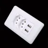 Smart Plugs Wall Wall Brazylia Gniazdo 15a Brasil Standard Podwójny Soquetet 5 V 2100mA Dual USB Charger Port 115mm * 75mm AC 110 ~ 250V