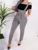 Women High Waist Solid Sports Pants Fashion Trend Bandage Suspender Slim Joggers Designer Autumn Casual Sling With Belt Trousers For Ladies