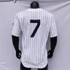 Mantle Jersey 1951 Biała kremowa prążkowana szara naszywka Baseball Hall Of Fame Home Away Szary czarny pulowerowy guzik Wszystkie szyte