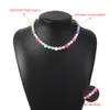 DIEZI Korean Bohemian Imitation Pearl For Women Sweet Girls Choker Multicolor Flower Beads Necklace Jewelry