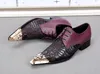 British Style Gold Metal T Show Party Shoes Gentlemen Wedding Dress Shoes Male Flats