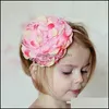 Bébé, bandeaux de maternité enfants cheveux accessoires princesse élastique filles tissu fleurs pour bandeaux mignon été Menina accessoires goutte