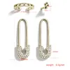 Paperclip Body Jewelry safety Pin Ear Studs fashion elegant women Earrings