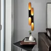 Wall Lamp Nordic Creative Light Aluminum Circular Tube Indoor Living Room Bedroom Bedside TV Background Lights GU10