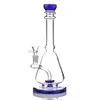 Kerosene lamp shape beaker bongs hookah glass water pipe oil rigs recycler bong double filter dab rig