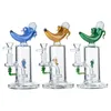 Heady Glass Bong Banana Shape Hookahs Oil Dab Rigs Showerhead Perc Water Pipes 14mm Female Joint Unique Bongs With Bowl Also Sell Pineapple Peach best quality