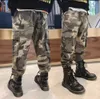 Pojkar Arbetskläder Byxor Höst Barnkläder Kids Casual Camouflage Trousers Girls Medeltid 4-13 år 210625