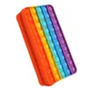 Fidget Toys Lápis Caso Colorido Push Sensory Squishy Stress Reliever Autism Precisa de Anti-Stress Rainbow Adulto Brinquedo Para Crianças