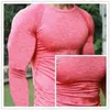 Men Quick Dry Fitness Tees Outdoor Sport Running Climbing Long Sleeves Tights Bodybuilding Tops Gym Train Compression T-shirt 210716