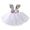 Lato Kwiat Dziewczyny Dzieci Baby Kwiatowy Sukienka Bez Rękawów Party Formalne Druhna Dresses Sundress Q0716