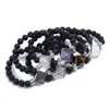 Amethyst Cut Energy Crystal Bracelet Aromatherapy Gathering Volcanic Stone Yoga Energy Stone White Crystal Handstring Jewelry