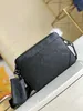 M46104 Duo Shadow Bag Grey Monograms Messenger in pelle 2 Set Bag SPRINTER Soft Mono Mens Crossbody 2pcs Borse Uomo Borsa a tracolla in rilievo M69827